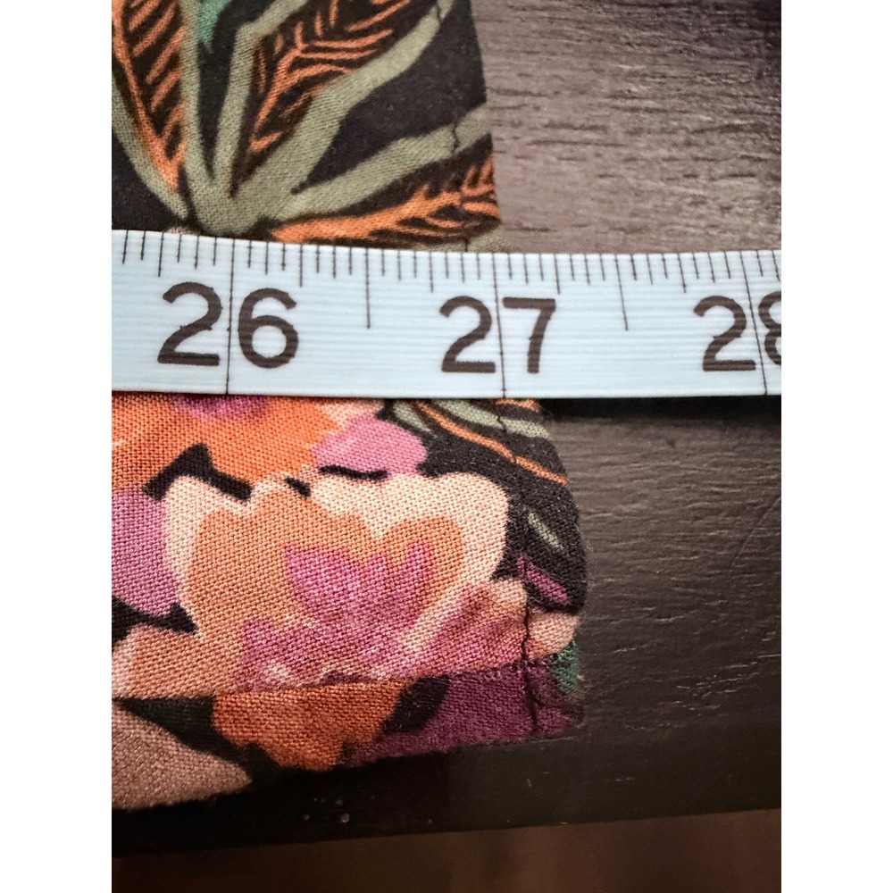 Vince Camuto Pants Womens L Multicolor Floral Tropical Wide Leg Smocked Rayon - Picture 6 of 7